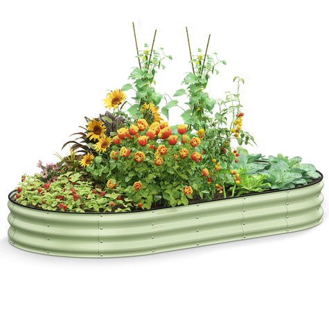 Galvanized Raised Garden Bed, 8x4x1 FT