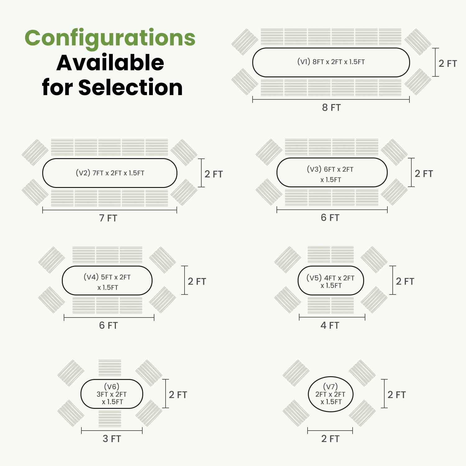 Galvanized Raised Garden Bed 8x2x1.5 FT