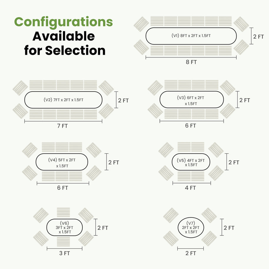 Galvanized Raised Garden Bed 8x2x1.5 FT