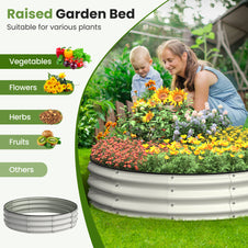Galvanized Raised Garden Bed, 4x4x1 FT