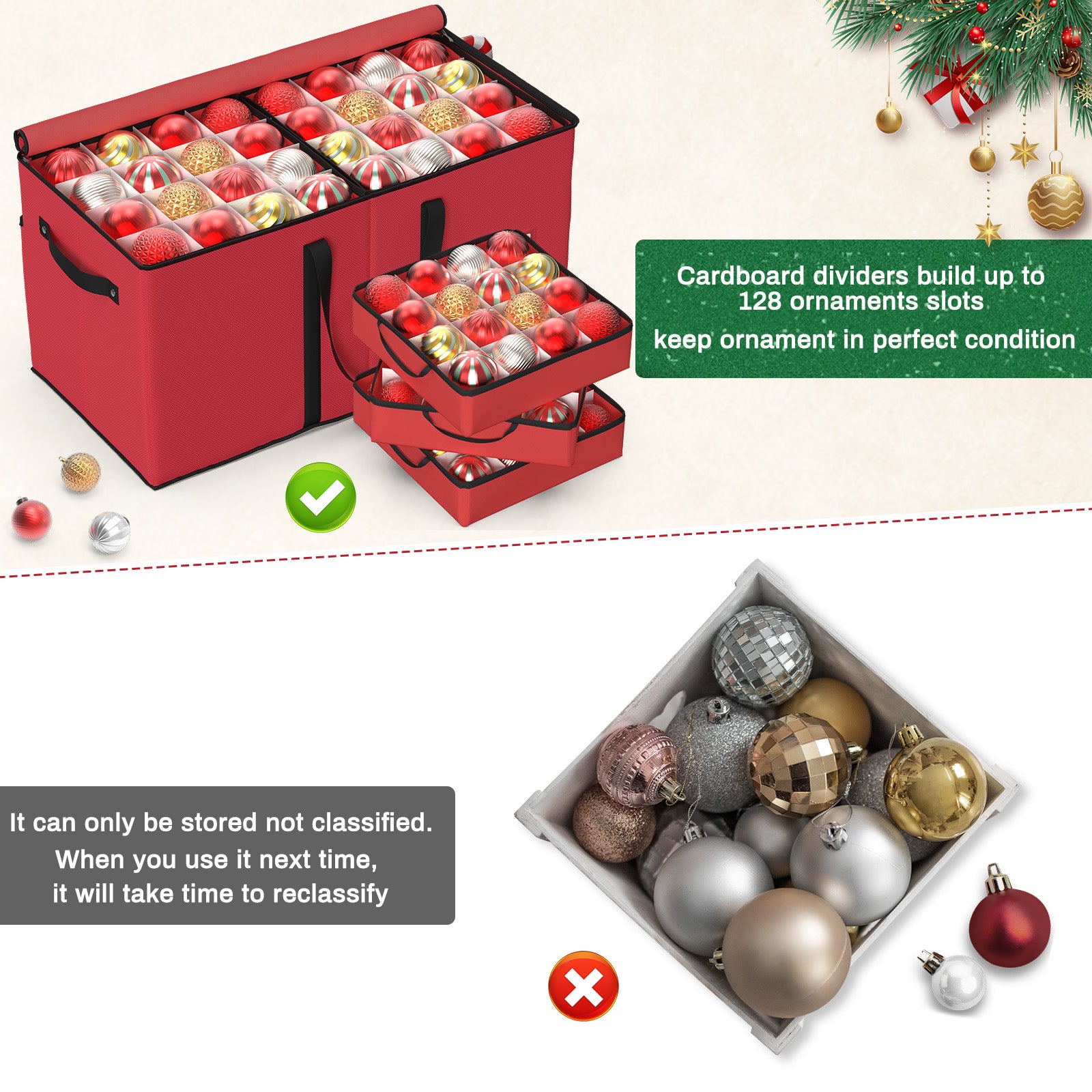 Christmas Ornament Storage Box