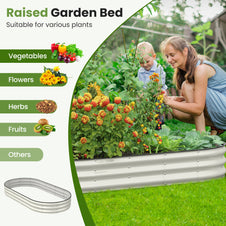 Galvanized Raised Garden Bed, 8x4x1 FT