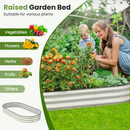 Galvanized Raised Garden Bed, 8x4x1 FT