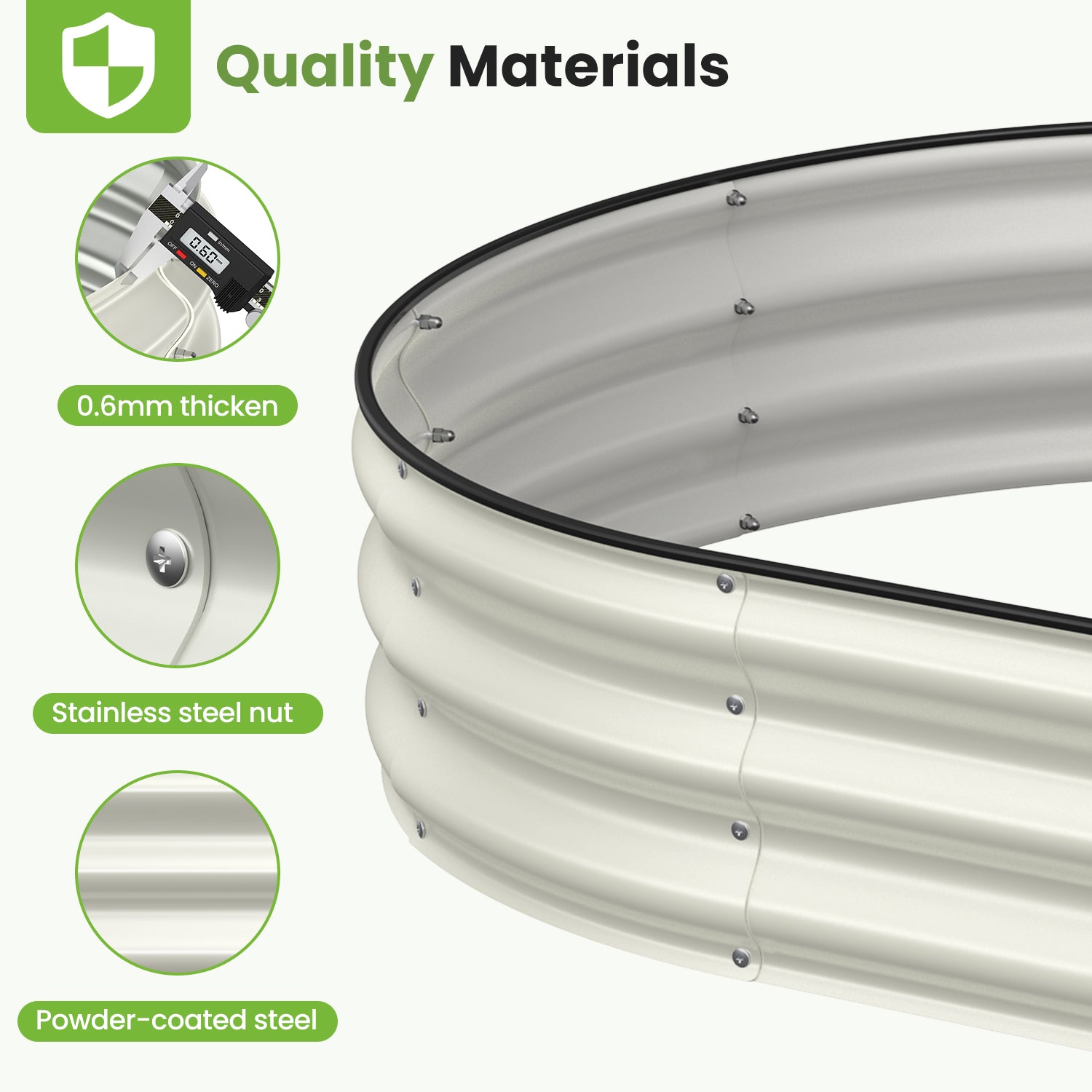 Galvanized Raised Garden Bed, 8x4x1 FT