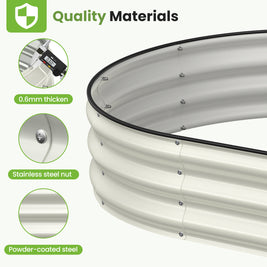 Galvanized Raised Garden Bed, 8x4x1 FT