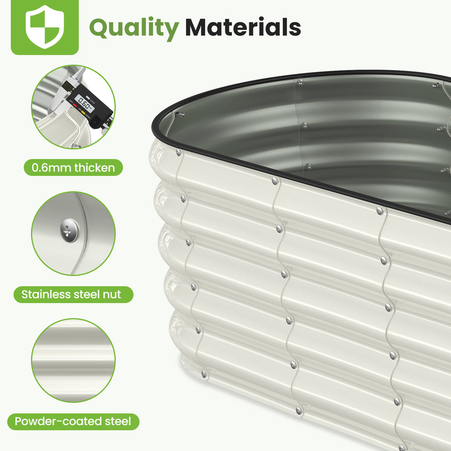 Galvanized Raised Garden Bed 8x2x1.5 FT