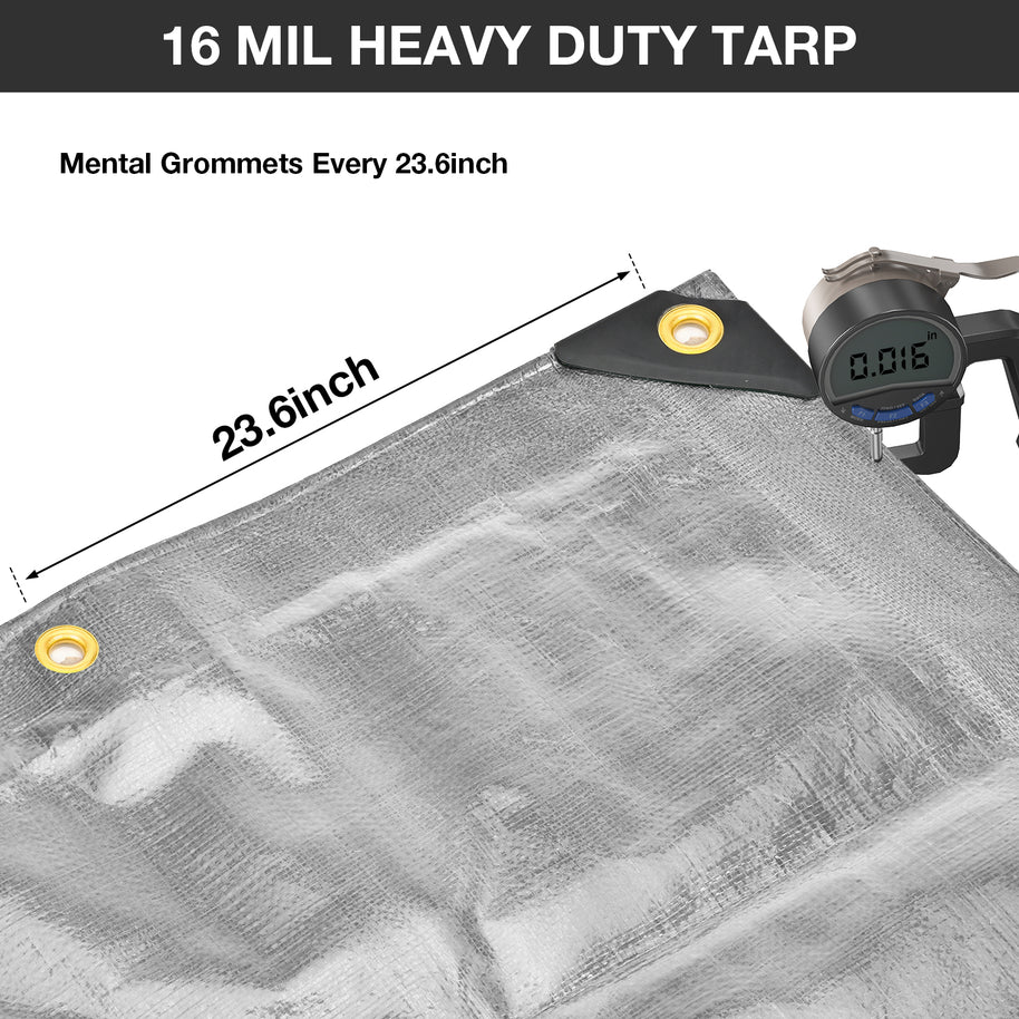 16 Mil Heavy Duty Tarp(Silver)