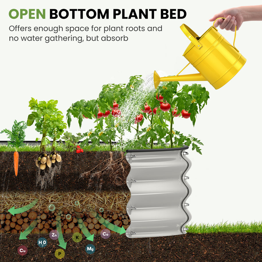 Galvanized Raised Garden Bed, 4x4x1 FT