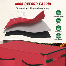 Christmas Ornament Storage Box(Red + Black)