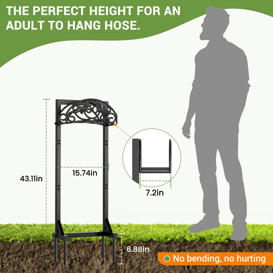 Garden Hose Holder (Double-Leg Bird Style)