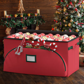Christmas Ornament Storage Box(Red + Black)