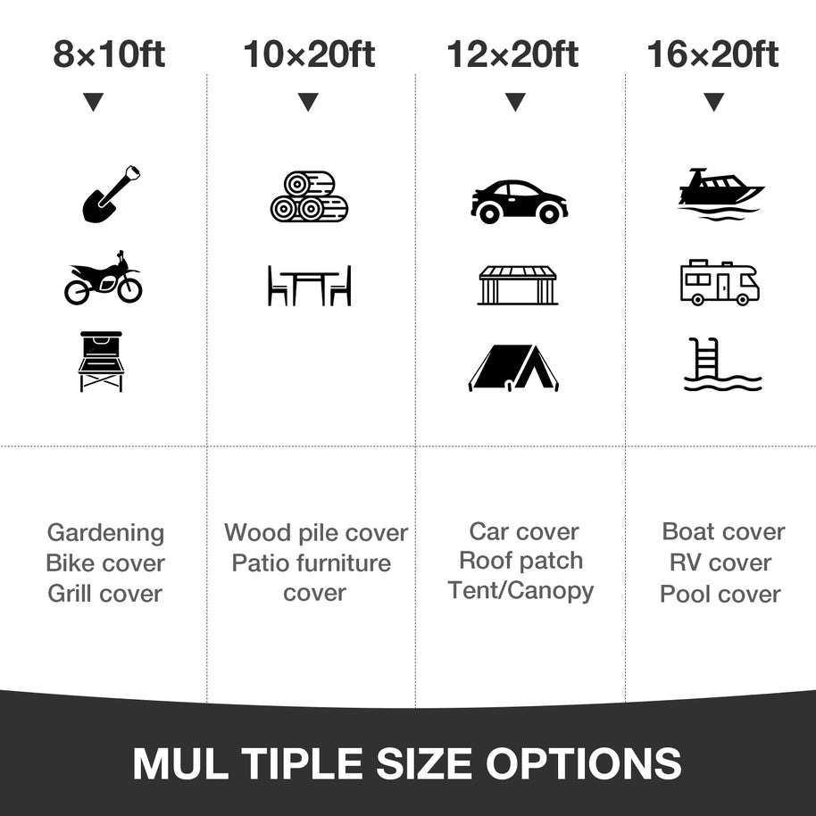 16 Mil Heavy Duty Tarp （Green）