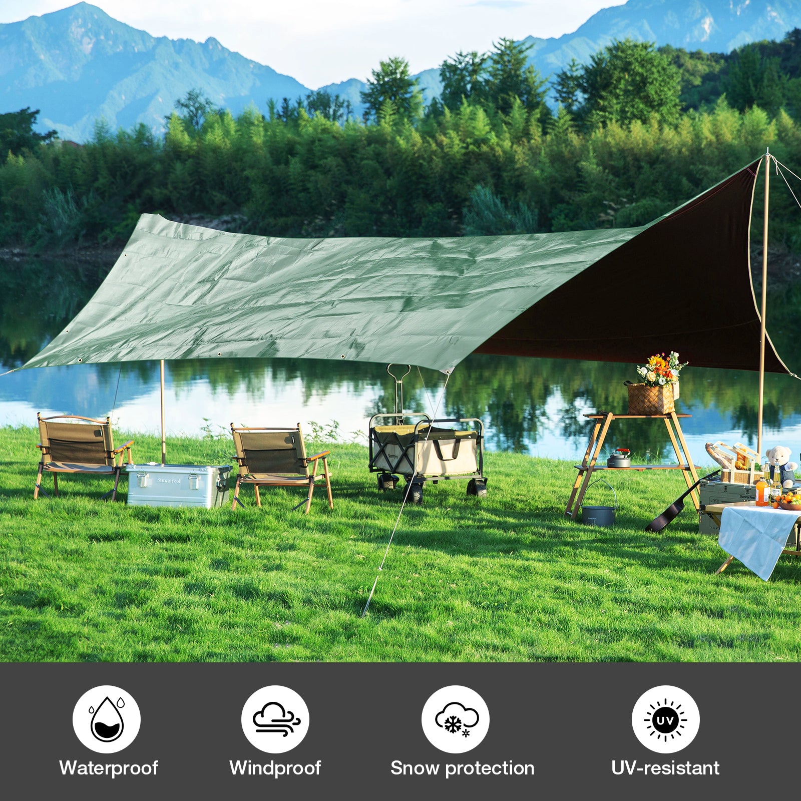 16 Mil Heavy Duty Tarp （Green）