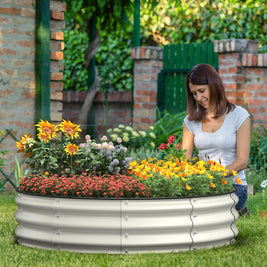 Galvanized Raised Garden Bed, 4x4x1 FT